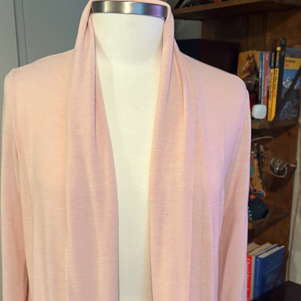 Dylan Women's Pink Long open front duster. Small. NWOT. - Picture 2 of 6